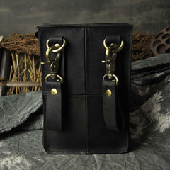 Leather Belt Pouch Mens Small Cases Waist Bag Hip Pack Belt Bag Fanny Pack Bumbag for Men - imessengerbags