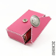 Cool Handmade Leather Womens Pink Indian Cigarette Holder Case for Women