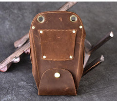 Vintage Leather Belt Pouch Men Hairstylist Tool barber pouch scissor case - imessengerbags