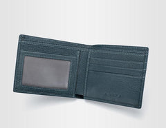 Genuine Leather Mens Cool Slim Leather Wallet Men Small Wallets Bifold for Men - imessengerbags