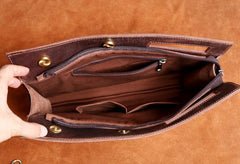 Genuine Leather Mens Cool Messenger Bag Clutch Bag Chest Bag Bike Bag Cycling Bag for men