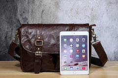 Genuine Leather Mens Cool Messenger Bag Chest Bag Bike Bag Cycling Bag for men - imessengerbags