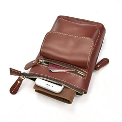 Leather Belt Pouch Mens Cases Waist Bag Hip Pack Belt Bag Fanny Pack Bumbag for Men - imessengerbags