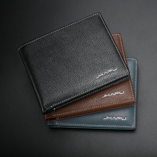 Genuine Leather Mens Cool Slim Leather Wallet Men Small Wallets Bifold for Men - imessengerbags