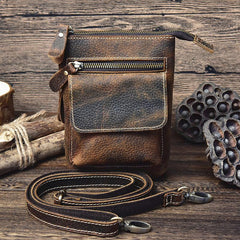 Leather Belt Pouch Mens Cases Waist Bag Hip Pack Belt Bag Fanny Pack Bumbag for Men - imessengerbags