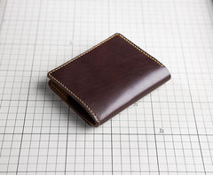 Handmade Leather Mens Cool Slim Leather Wallet Men Small Wallets Bifold for Men - imessengerbags