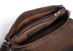 Handmade Leather Mens Cool Messenger Bag Chest Bag Bike Bag Cycling Bag for men