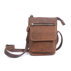 Leather Belt Pouch Mens Small Cases Waist Bag Hip Pack Belt Bag Fanny Pack Bumbag for Men - imessengerbags