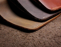Handmade Leather Mens Cool Slim Leather Wallet Men Small Wallets Bifold for Men - imessengerbags
