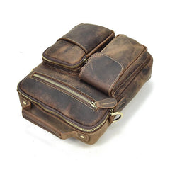 Genuine Leather Mens Cool Messenger Bag Work Bag Satchel Bag Briefcase Bag for men - imessengerbags