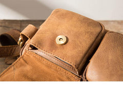 Leather Mens FANNY PACK MENS WAIST BAG HIP PACK BELT BAG FOR MEN - imessengerbags