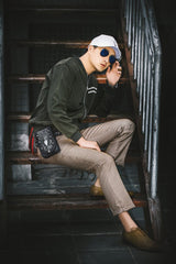 Cool Leather Mens Snake Biker Belt Pouch Waist Bag Drop Leg Bag for Men - imessengerbags