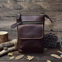 Leather Belt Pouch Mens Cases Waist Bag Hip Pack Belt Bag Fanny Pack Bumbag for Men - imessengerbags