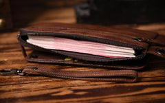 [On Sale] Cool Leather biker wallet leather chain wallet long wallet with chain