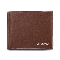 Genuine Leather Mens Cool Slim Leather Wallet Men Small Wallets Bifold for Men - imessengerbags
