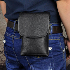 Leather Belt Pouch Mens Cases Waist Bag Hip Pack Belt Bag Fanny Pack Bumbag for Men