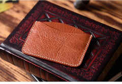 Handmade Mens Cool billfold Leather Wallet Men Small Card Slim Wallets Bifold for Men - imessengerbags