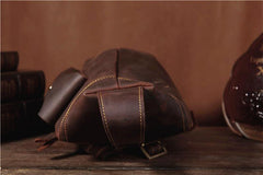 Genuine Leather Mens Cool Chest Bag Sling Bag Crossbody Bag Travel Bag Hiking Bag for men - imessengerbags