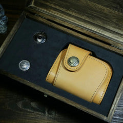 Handmade Leather Biker Wallet Mens Cool Chain Wallet Trucker Wallet with Chain - imessengerbags