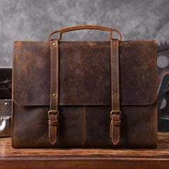 Genuine Leather Mens Cool Messenger Bag Briefcase Work Bag Business Bag for men - imessengerbags