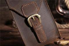 Leather Belt Pouch Mens Small Cases Waist Bag Hip Pack Belt Bag Fanny Pack Bumbag for Men