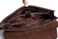 Genuine Leather Mens Cool Messenger Bag Clutch Bag Chest Bag Bike Bag Cycling Bag for men - imessengerbags