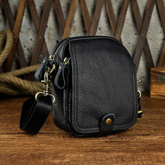 Leather Belt Pouch Mens Small Cases Waist Bag Hip Pack Belt Bag Fanny Pack Bumbag for Men - imessengerbags