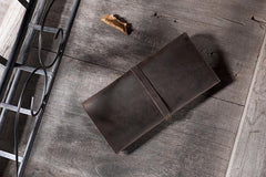Handmade Leather Mens Clutch Wallet Cool Leather Wallet Long Phone Wallets for Men - imessengerbags