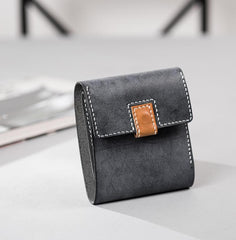 Handmade Leather Mens Cool Slim Leather Wallet Men Small Wallets Trifold for Men - imessengerbags