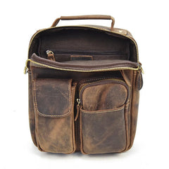 Genuine Leather Mens Cool Messenger Bag Work Bag Satchel Bag Briefcase Bag for men - imessengerbags