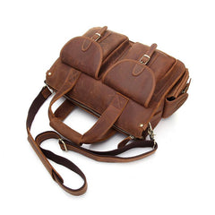 Genuine Leather Mens Cool Messenger Bag Work Bag Satchel Bag Briefcase Bag for men - imessengerbags