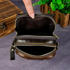 Leather Belt Pouch Mens Small Cases Waist Bag Hip Pack Belt Bag Fanny Pack Bumbag for Men - imessengerbags
