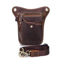 Leather Belt Pouch Mens Cases Waist Bag Hip Pack Belt Bag Fanny Pack Bumbag for Men