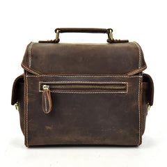 Handmade Leather Mens Cool Small Messenger Bag SLR Camera Case Bag Cycling Bag for men