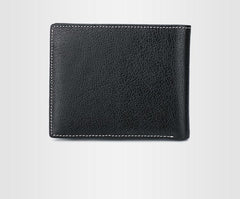 Genuine Leather Mens Cool Slim Leather Wallet Men Small Wallets Bifold for Men - imessengerbags