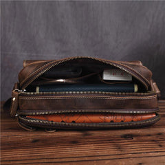 Genuine Leather Mens Cool Messenger Bag SHOULDER BAG CHEST BAG BIKE BAG CYCLING BAG - imessengerbags