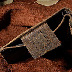 Handmade Leather Mens Cool Slim Leather Wallet Card Wallet Holders Men Small Wallets Bifold for Men - imessengerbags