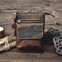 Leather Belt Pouch Mens Cases Waist Bag Hip Pack Belt Bag Fanny Pack Bumbag for Men