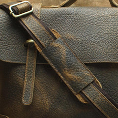 Vintage Mens Leather Briefcase Business Briefcase Work Bag Shoulder Bag For Men - imessengerbags