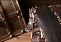 Handmade Leather Mens Cool Small Messenger Bag iPad Bag Chest Bag Bike Bag Cycling Bag for men - imessengerbags
