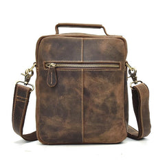 Genuine Leather Mens Cool Messenger Bag Work Bag Satchel Bag Briefcase Bag for men - imessengerbags