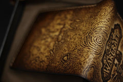 Handmade Leather Tooled World of Warcraft Lich King Mens billfold Wallet Cool Leather Wallet Slim Wallet for Men - imessengerbags