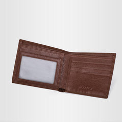 Genuine Leather Mens Cool Slim Leather Wallet Men Small Wallets Bifold for Men - imessengerbags