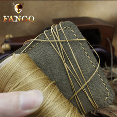 Handmade Leather Mens Cool Slim Leather Wallet Men billfold Wallets Bifold for Men - imessengerbags
