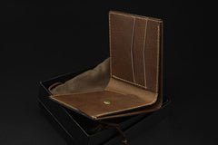 Handmade Leather Tooled Predator Mens billfold Wallet Cool Leather Wallet Slim Wallet for Men - imessengerbags