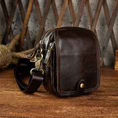 Leather Belt Pouch Mens Small Cases Waist Bag Hip Pack Belt Bag Fanny Pack Bumbag for Men - imessengerbags