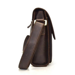 Genuine Leather Mens Cool Messenger Bag SHOULDER BAG CHEST BAG BIKE BAG CYCLING BAG