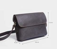 Handmade Leather Mens Cool Messenger Bag Chest Bag Bike Bag Cycling Bag for men