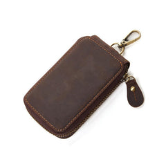Handmade Leather Mens Cool Key Wallet Car Key Holder Case Card Wallet for Men - imessengerbags