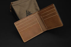 Handmade Leather Tooled World of Warcraft Lich King Mens billfold Wallet Cool Leather Wallet Slim Wallet for Men - imessengerbags